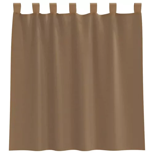 2 db világosbarna fátyolfüggönyök hurokkal 140x140 cm