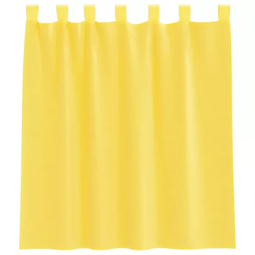 2 db sárga fátyolfüggönyök hurokkal 140x140 cm
