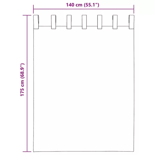 2 db terrakotta fátyolfüggönyök hurokkal 140x175 cm
