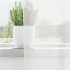 2 db fehér fátyolfüggönyök hurokkal 140x140 cm