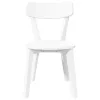 2 db fehér tömörfa gumiból készült étkezőszékek
