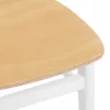 2 db fehér tömörfa gumiból készült étkezőszékek