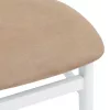 2 db fehér tömörfa gumiból készült étkezőszékek párnákkal