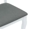 2 db fehér tömörfa gumiból készült étkezőszékek párnákkal