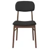 2 db barna tömörfa gumiból készült étkezőszékek párnákkal