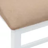 2 db fehér tömörfa gumiból bárszékek párnákkal