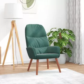 Sötétzöld bársony pihenőfotel