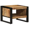 Tömör nyers mangófa dohányzóasztal 50x50x38 cm