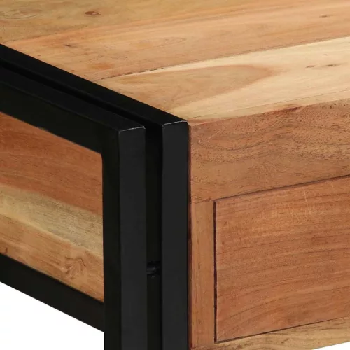 Konzolasztal fiókkal Barna 120 x 33 x 75 cm tömör akácfa