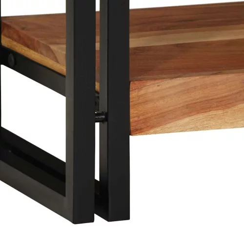 Konzolasztal fiókkal Barna 120 x 33 x 75 cm tömör akácfa