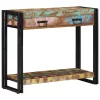 Konzolasztal Sokszínű 90 x 33 x 75 cm tömör újrahasznosított fa