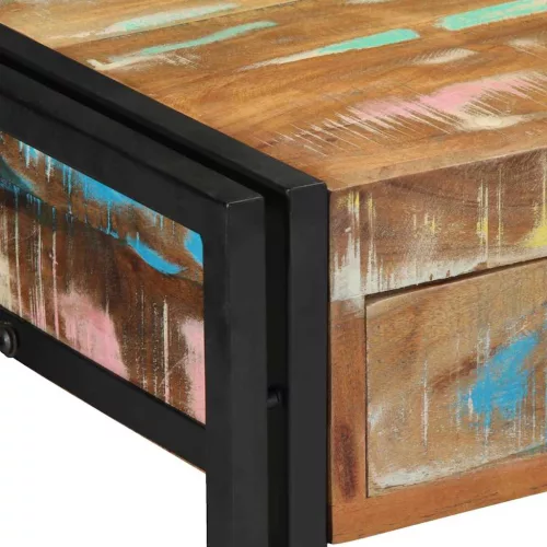 Konzolasztal Sokszínű 90 x 33 x 75 cm tömör újrahasznosított fa