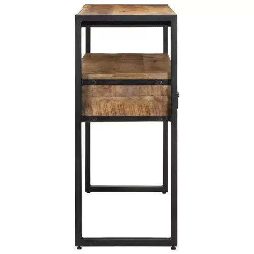 Konzolasztal fiókkal Barna 120 x 33 x 75 cm tömör mangófa