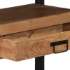 Konzolasztal fiókkal Barna 120 x 33 x 75 cm tömör akácfa