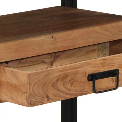 Konzolasztal fiókkal Barna 120 x 33 x 75 cm tömör akácfa