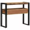 Konzolasztal fiókkal Barna 90 x 33 x 75 cm tömör mangófa