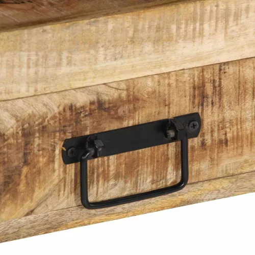 Konzolasztal fiókkal Barna 90 x 33 x 75 cm tömör mangófa