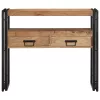 Konzolasztal fiókkal Barna 90 x 33 x 75 cm tömör akácfa