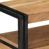 Konzolasztal fiókkal Barna 90 x 33 x 75 cm tömör akácfa