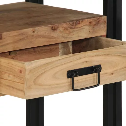 Konzolasztal fiókkal Barna 90 x 33 x 75 cm tömör akácfa