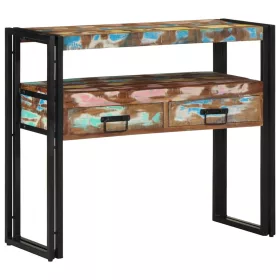   Konzolasztal Sokszínű 90 x 33 x 75 cm tömör újrahasznosított fa