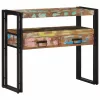 Konzolasztal Sokszínű 90 x 33 x 75 cm tömör újrahasznosított fa