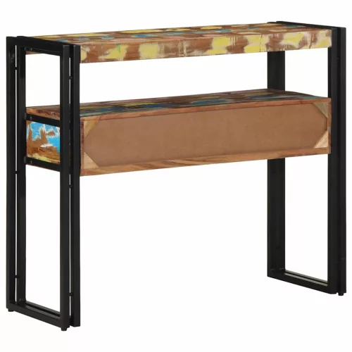 Konzolasztal Sokszínű 90 x 33 x 75 cm tömör újrahasznosított fa