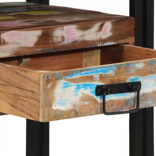 Konzolasztal Sokszínű 90 x 33 x 75 cm tömör újrahasznosított fa
