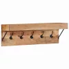 Kabáthorog polcokkal Barna 73 x 19 x 23 cm Tömör akácfa