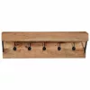 Kabáthorog polcokkal Barna 73 x 19 x 23 cm Tömör akácfa