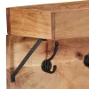 Kabáthorog polcokkal Barna 73 x 19 x 23 cm Tömör akácfa