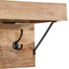 Kabáthorog polcokkal Barna 73 x 19 x 23 cm Tömör akácfa