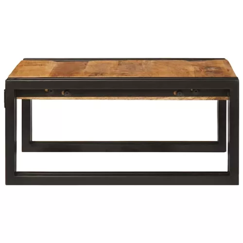 Fürdőszobai polc polcokkal 40 x 50 x 23 cm Tömör mangófa és vas