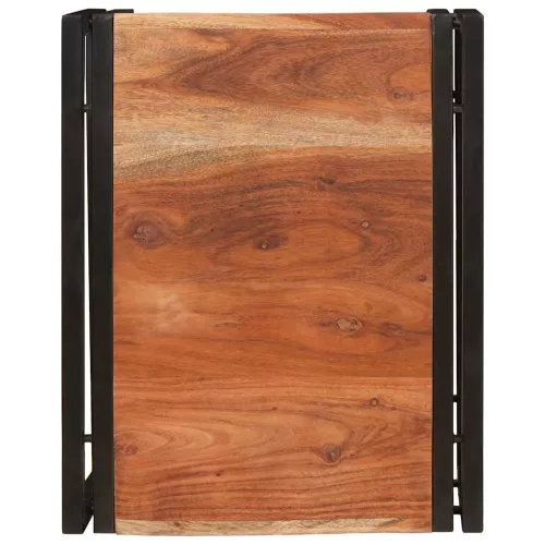 Fürdőszobai polc polcokkal 40 x 50 x 23 cm Tömör mangófa és vas
