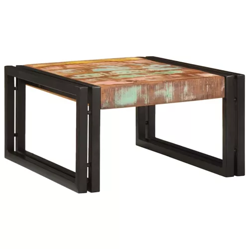 Fürdőszobai polc polcokkal 60 x 50 x 23 cm Tömör mangófa és vas