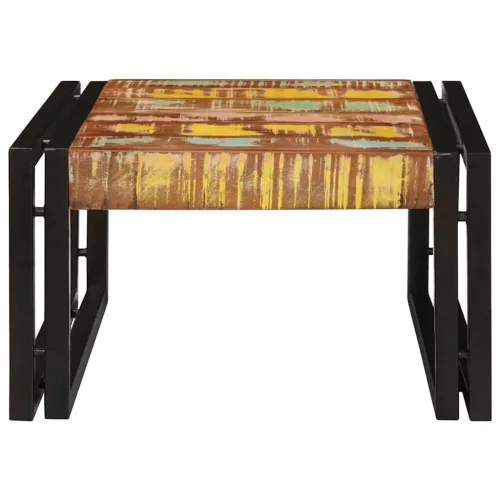 Fürdőszobai polc polcokkal 60 x 50 x 23 cm Tömör mangófa és vas