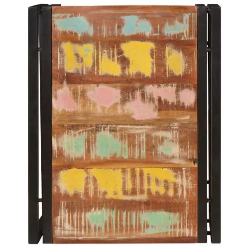 Fürdőszobai polc polcokkal 60 x 50 x 23 cm Tömör mangófa és vas