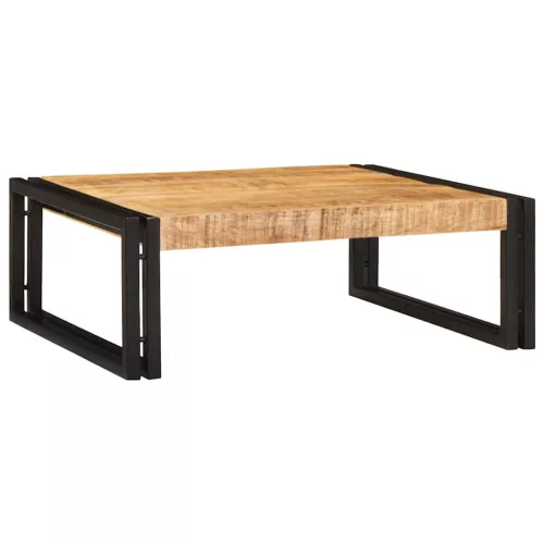 Fürdőszobai polc polcokkal 65 x 50 x 23 cm Tömör mangófa és vas