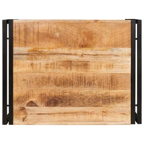 Fürdőszobai polc polcokkal 65 x 50 x 23 cm Tömör mangófa és vas