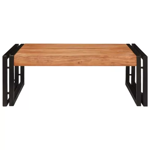 Fürdőszobai polc polcokkal 65 x 50 x 23 cm Tömör mangófa és vas