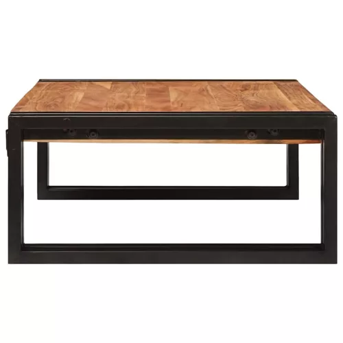 Fürdőszobai polc polcokkal 65 x 50 x 23 cm Tömör mangófa és vas