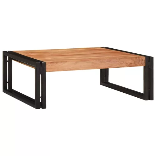 Fürdőszobai polc polcokkal 65 x 50 x 23 cm Tömör mangófa és vas