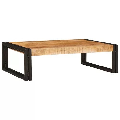 Fürdőszobai polc polcokkal 80 x 50 x 23 cm Tömör mangófa és vas
