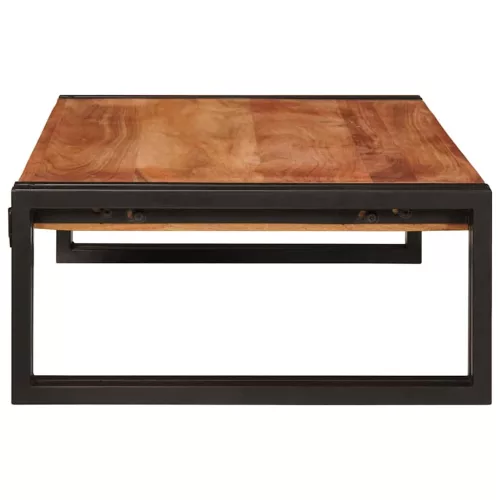 Fürdőszobai polc polcokkal 80 x 50 x 23 cm Tömör mangófa és vas