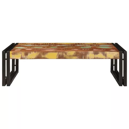 Fürdőszobai polc polcokkal 80 x 50 x 23 cm Tömör mangófa és vas