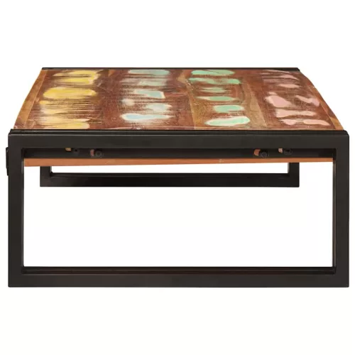 Fürdőszobai polc polcokkal 80 x 50 x 23 cm Tömör mangófa és vas