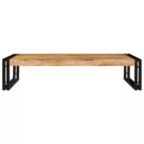 Fürdőszobai polc 100 x 50 x 23 cm Tömör mangófa és vas