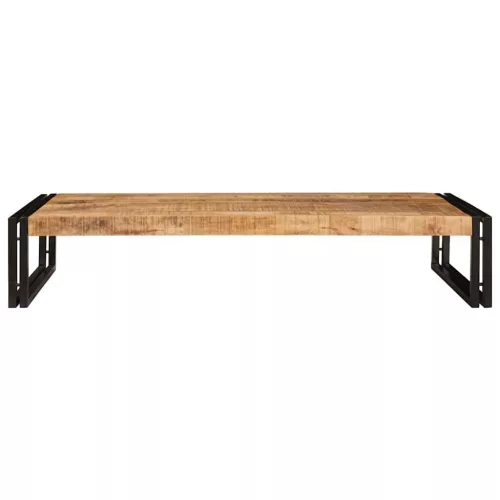 Fürdőszobai polc 120 x 50 x 23 cm Tömör mangófa és vas