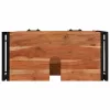 Fürdőszobai mosdószekrény 71 x 33 x 58 cm Tömör akácfa és vas
