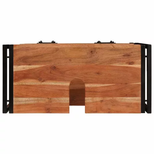 Fürdőszobai mosdószekrény 71 x 33 x 58 cm Tömör akácfa és vas